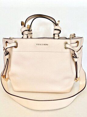 NEW! MICHAEL KORS GRETA PEBBLED LEATHER SATCHEL MESSENGER CROSSBODY BAG PURSE